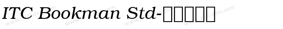 ITC Bookman Std字体转换